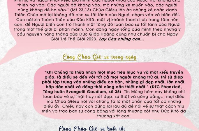 23-08 Mạng lưới cầu nguyện toàn cầu