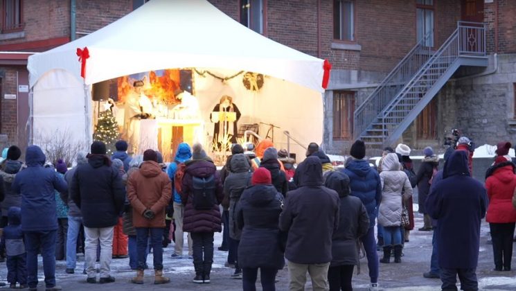 Thánh lễ trong tuyết tại tỉnh bang Quebec, Canada