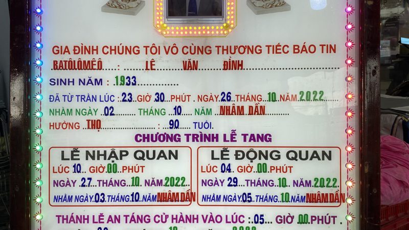 Cáo phó: Ông Batôlômêô Lê Văn Đình